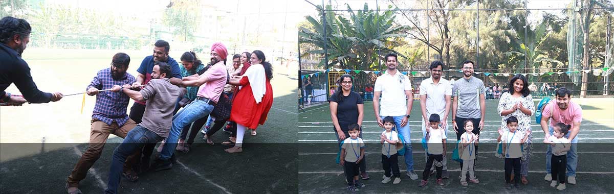 Adra families group photo on the sports field
