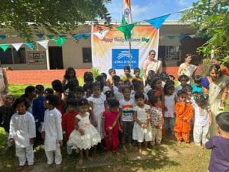 Children performing at Adra school
